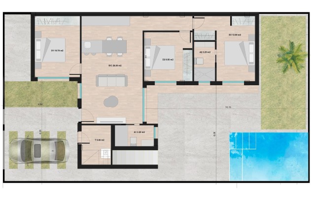 Nieuwbouw Woningen - Villa - Torre Pacheco - Roldán