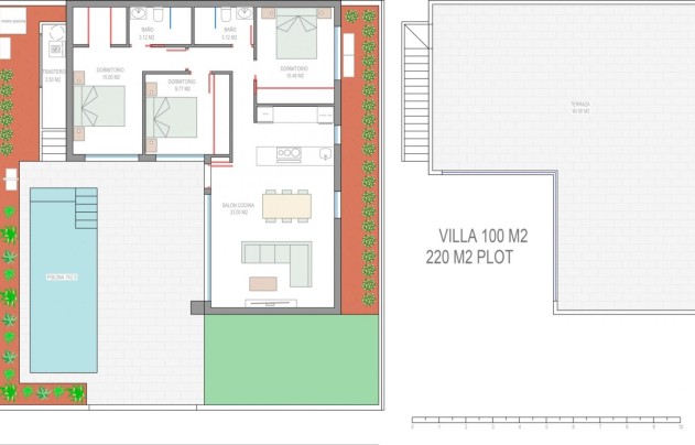 Nieuwbouw Woningen - Villa - Santiago de la Ribera - Dos Mares